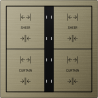 Xelent Series 8 button smart panel Brushed Aluminum - Antique Bronze