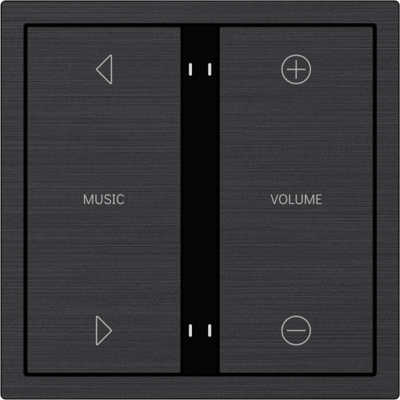 Xelent Series 4 button smart panel Brushed Aluminum - Black