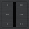 Xelent Series 4 button smart panel Brushed Aluminum - Black