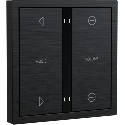 Xelent Series 4 button smart panel Brushed Aluminum - Black