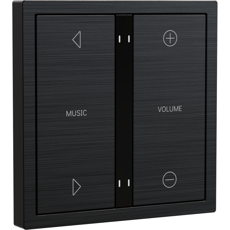 Xelent Series 4 button smart panel Brushed Aluminum - Black