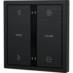 Xelent Series 4 button smart panel Brushed Aluminum - Black