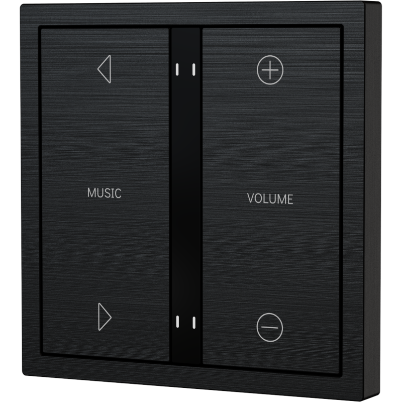 Xelent Series 4 button smart panel Brushed Aluminum - Black