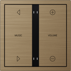 Xelent Series 4 button smart panel Brushed Aluminum - Brass