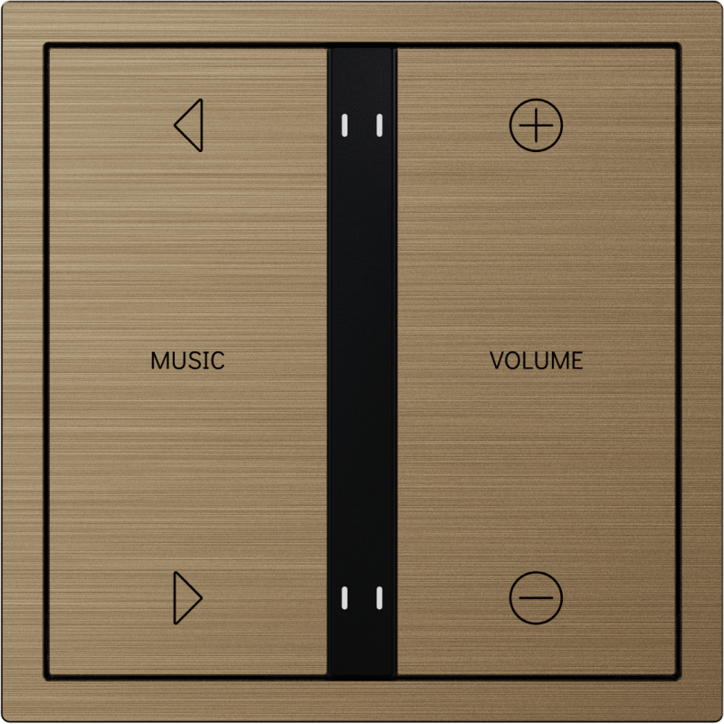 Xelent Series 4 button smart panel Brushed Aluminum - Brass
