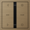 Xelent Series 4 button smart panel Brushed Aluminum - Brass
