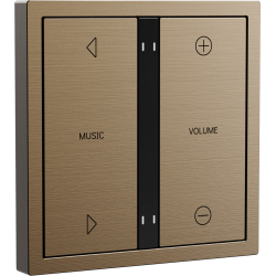 Xelent Series 4 button smart panel Brushed Aluminum - Brass