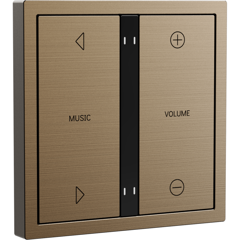 Xelent Series 4 button smart panel Brushed Aluminum - Brass