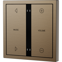Xelent Series 4 button smart panel Brushed Aluminum - Brass