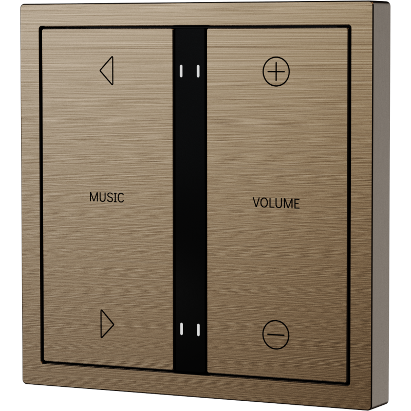 Xelent Series 4 button smart panel Brushed Aluminum - Brass