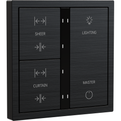 Xelent Series 6 button smart panel Brushed Aluminum - Black