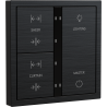 Xelent Series 6 button smart panel Brushed Aluminum - Black