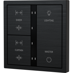 Xelent Series 6 button smart panel Brushed Aluminum - Black