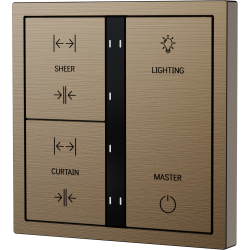 Xelent Series 6 button smart panel Brushed Aluminum - Brass