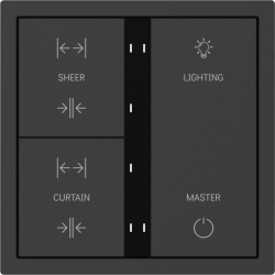 Xelent Series 6 button smart panel - Charcoal Gray