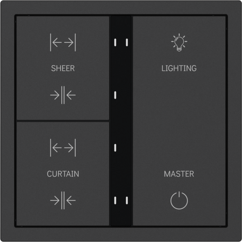 Xelent Series 6 button smart panel - Charcoal Gray