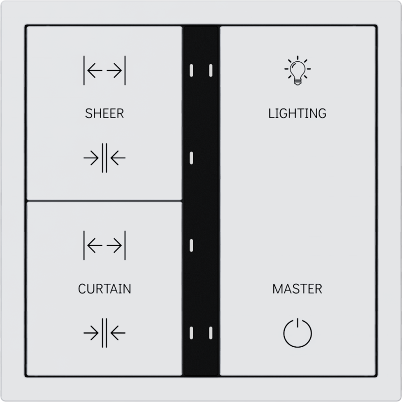 Xelent Series 6 button smart panel - Ivory White