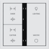 Xelent Series 6 button smart panel - Ivory White