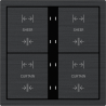 Xelent Series 8 button smart panel Brushed Aluminum - Black