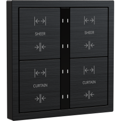 Xelent Series 8 button smart panel Brushed Aluminum - Black