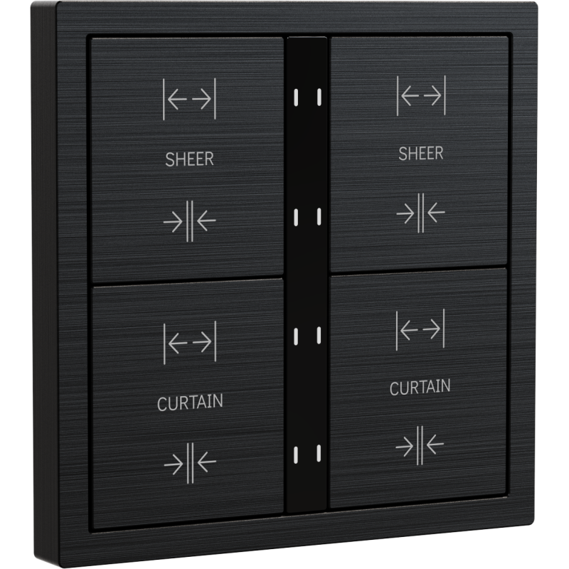 Xelent Series 8 button smart panel Brushed Aluminum - Black