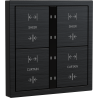 Xelent Series 8 button smart panel Brushed Aluminum - Black