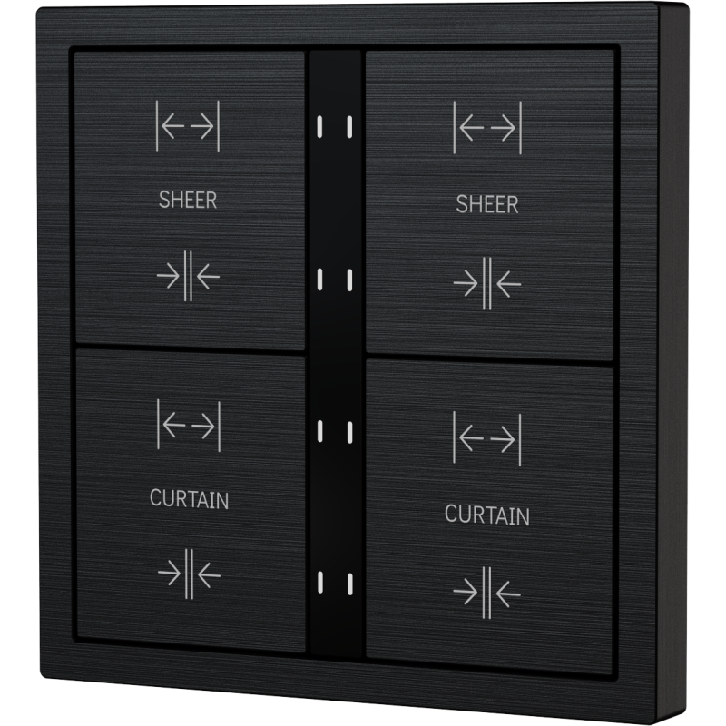 Xelent Series 8 button smart panel Brushed Aluminum - Black