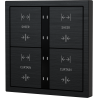 Xelent Series 8 button smart panel Brushed Aluminum - Black