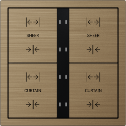 Xelent Series 8 button smart panel Brushed Aluminum - Brass