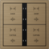 Xelent Series 8 button smart panel Brushed Aluminum - Brass