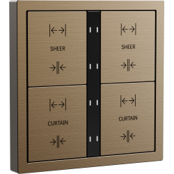 Xelent Series 8 button smart panel Brushed Aluminum - Brass