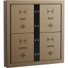 Xelent Series 8 button smart panel Brushed Aluminum - Brass