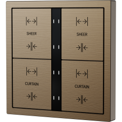 Xelent Series 8 button smart panel Brushed Aluminum - Brass