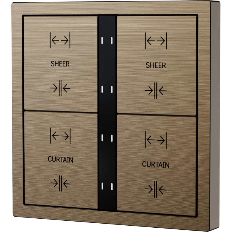 Xelent Series 8 button smart panel Brushed Aluminum - Brass