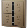 Xelent Series 8 button smart panel Brushed Aluminum - Brass