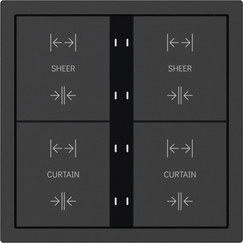 Xelent Series 8 button smart panel - Charcoal Gray