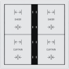 Xelent Series 8 button smart panel - Ivory White