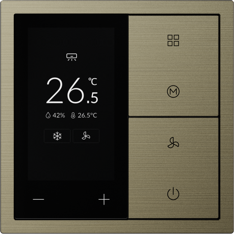 Xelent Series Thermostat Panel Brushed Aluminum - Antique Bronze