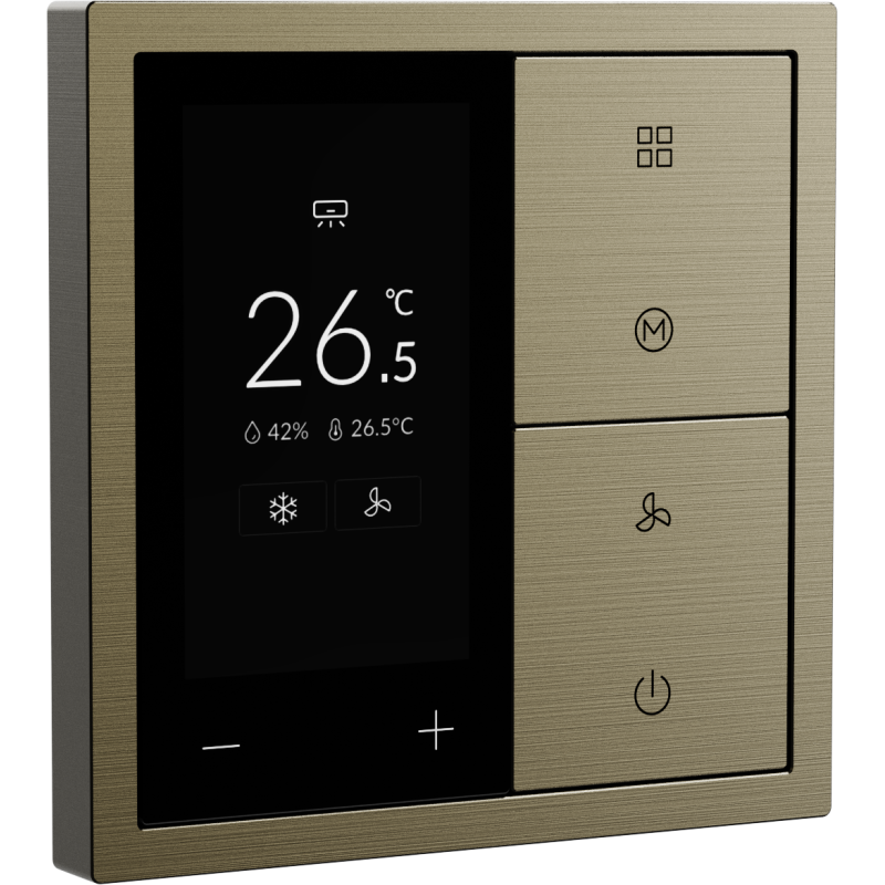Xelent Series Thermostat Panel Brushed Aluminum - Antique Bronze