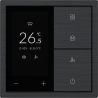 Xelent Series Thermostat Panel Brushed Aluminum - Black