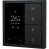 Xelent Series Thermostat Panel Brushed Aluminum - Black