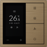 Xelent Series Thermostat Panel Brushed Aluminum - Brass
