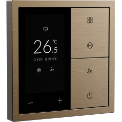 Xelent Series Thermostat Panel Brushed Aluminum - Brass