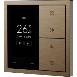 Xelent Series Thermostat Panel Brushed Aluminum - Brass
