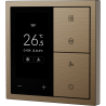 Xelent Series Thermostat Panel Brushed Aluminum - Brass