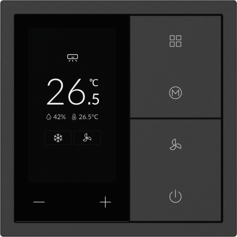 Xelent Series Thermostat Panel - Charcoal Gray