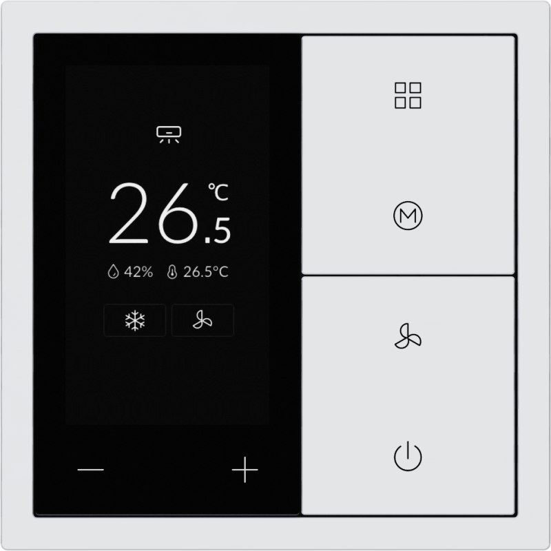 Xelent Series Thermostat Panel - Ivory White