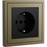 Xelent Series EU Socket Brushed Aluminium - Antique Bronze