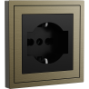 Xelent Series Italy Socket Brushed Aluminium - Antique Bronze