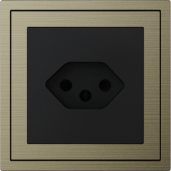 Xelent Series Svizzera Socket Brushed Aluminium - Antique Bronze